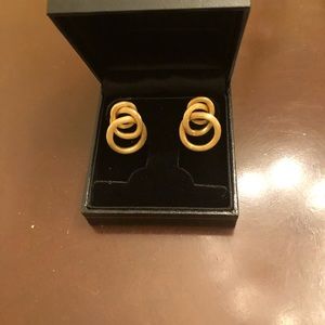 Marco Bicego Jaipur 18K Yellow Gold Interlocking Circle Link Dangle Earrings